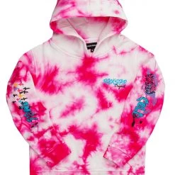 BOYS HOODIES & SWEATSHIRTS KIDS ZAYDEN TIE DYE HOODIE PINK New Arrivals