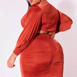 WOMENS DRESSES KIERA-C SKIRT SET-BRONZE Best Seller