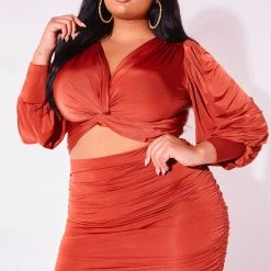 WOMENS DRESSES KIERA-C SKIRT SET-BRONZE Best Seller