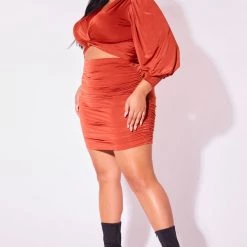 WOMENS DRESSES KIERA-C SKIRT SET-BRONZE Best Seller