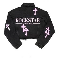 WOMENS JACKETS KINLEY DENIM JACKET-BLACK 15 WOMENS JACKETS KINLEY DENIM JACKET-BLACK