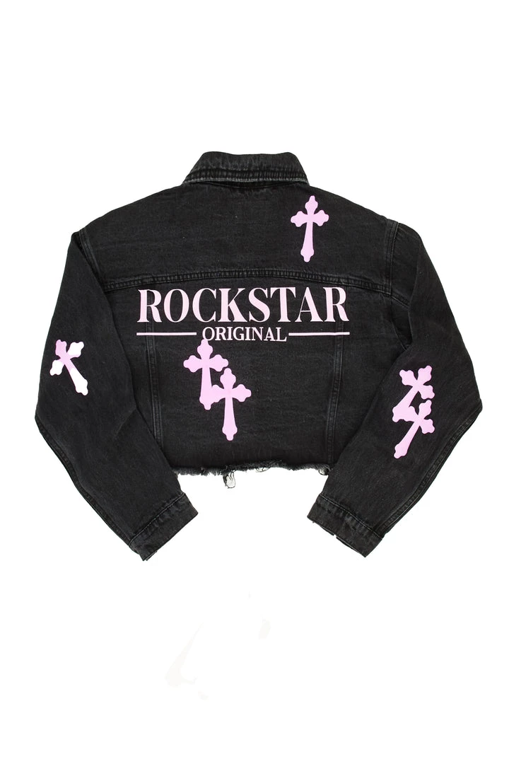 WOMENS JACKETS KINLEY DENIM JACKET-BLACK 8 WOMENS JACKETS KINLEY DENIM JACKET-BLACK