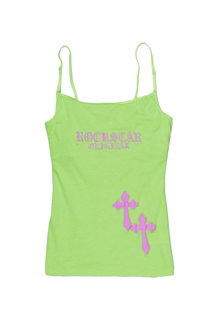 WOMENS TOPS KINSEY TANK TOP-NEON GREEN Best Seller 1 WOMENS TOPS KINSEY TANK TOP-NEON GREEN Best Seller