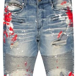MENS JEANS Denim KODAK BIKER JEAN- RED
