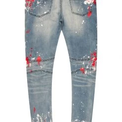 MENS JEANS Denim KODAK BIKER JEAN- RED