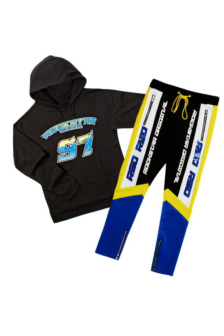 MENS TRACK SETS KODY HOODIE TRACK SET-BLUE 1 MENS TRACK SETS KODY HOODIE TRACK SET-BLUE