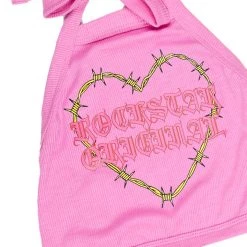 WOMENS TOPS KORI HALTER NECK TANK-PINK Best Seller 7 WOMENS TOPS KORI HALTER NECK TANK-PINK Best Seller