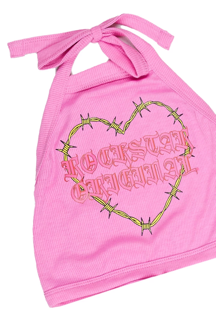 WOMENS TOPS KORI HALTER NECK TANK-PINK Best Seller 3 WOMENS TOPS KORI HALTER NECK TANK-PINK Best Seller