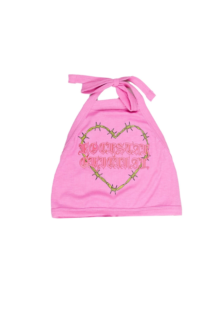 WOMENS TOPS KORI HALTER NECK TANK-PINK Best Seller 2 WOMENS TOPS KORI HALTER NECK TANK-PINK Best Seller