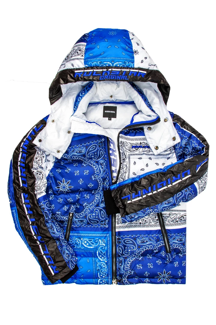 MENS OUTERWEAR KYRO PUFFER JACKET- BLUE 2 MENS OUTERWEAR KYRO PUFFER JACKET- BLUE