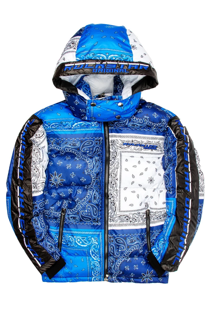 MENS OUTERWEAR KYRO PUFFER JACKET- BLUE 4 MENS OUTERWEAR KYRO PUFFER JACKET- BLUE