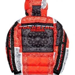 MENS OUTERWEAR KYRO PUFFER JACKET- RED 9 MENS OUTERWEAR KYRO PUFFER JACKET- RED