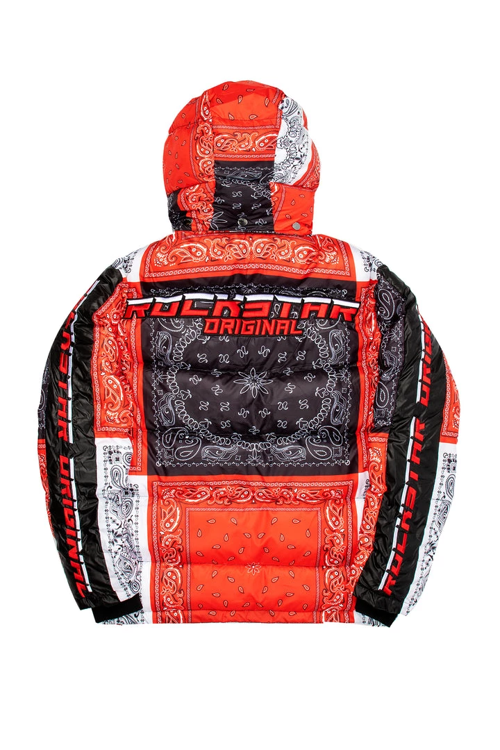 MENS OUTERWEAR KYRO PUFFER JACKET- RED 5 MENS OUTERWEAR KYRO PUFFER JACKET- RED