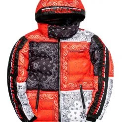 MENS OUTERWEAR KYRO PUFFER JACKET- RED 8 MENS OUTERWEAR KYRO PUFFER JACKET- RED