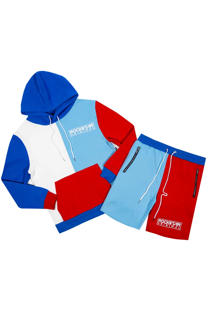 BOYS SHORT SETS KIDS LOKE SHORT SET-BLUE 1 BOYS SHORT SETS KIDS LOKE SHORT SET-BLUE