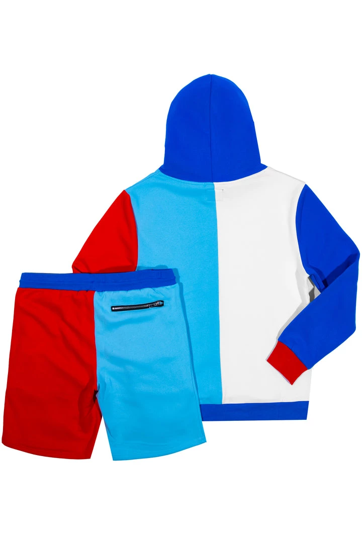BOYS SHORT SETS KIDS LOKE SHORT SET-BLUE 4 BOYS SHORT SETS KIDS LOKE SHORT SET-BLUE