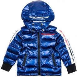 BOYS OUTERWEAR Kids Metallic Royal Blue Alasia Puffer Jacket 15 BOYS OUTERWEAR Kids Metallic Royal Blue Alasia Puffer Jacket