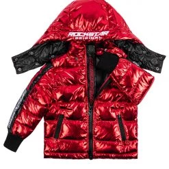 BOYS OUTERWEAR New Arrivals Kids Metallic Red Alasia Puffer Jacket