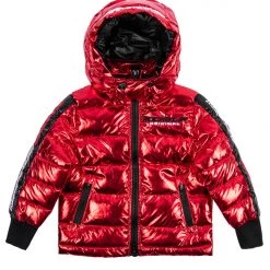 BOYS OUTERWEAR New Arrivals Kids Metallic Red Alasia Puffer Jacket 7 BOYS OUTERWEAR New Arrivals Kids Metallic Red Alasia Puffer Jacket