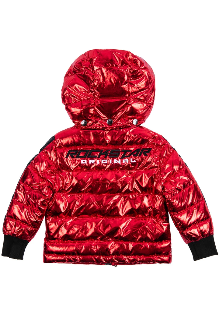 BOYS OUTERWEAR New Arrivals Kids Metallic Red Alasia Puffer Jacket 4 BOYS OUTERWEAR New Arrivals Kids Metallic Red Alasia Puffer Jacket