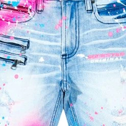 BOYS SHORTS KIDS SABLE PRINTED SHORT-BLUE