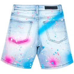 BOYS SHORTS KIDS SABLE PRINTED SHORT-BLUE