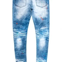 MENS JEANS Denim KILLIAN PRINTED JEAN-BLUE