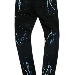 MENS JEANS KINGLY PAINTER JEAN- WHITE/BLUE