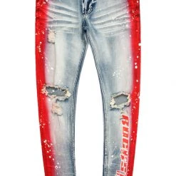 MENS JEANS KINO PAINTER JEAN-RED Denim