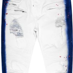 MENS JEANS KINO PAINTER JEAN-WHITE/NAVY Denim