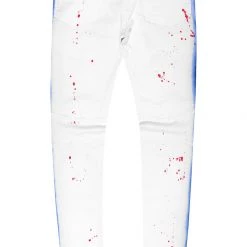 MENS JEANS KINO PAINTER JEAN-WHITE/NAVY Denim