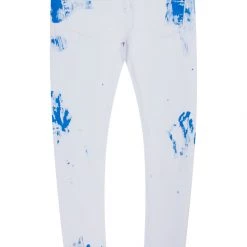 MENS JEANS Kodak 2.0 Neon Teal 5 Pocket Jean Denim