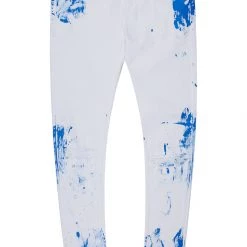 MENS JEANS Kodak 2.0 Neon Teal 5 Pocket Jean Denim