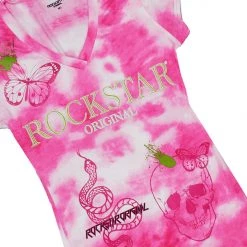 WOMENS ACTIVE SHORT SETS LAILA TIE DYE BIKE SHORT SET-PINK 9 WOMENS ACTIVE SHORT SETS LAILA TIE DYE BIKE SHORT SET-PINK