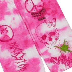 WOMENS ACTIVE SHORT SETS LAILA TIE DYE BIKE SHORT SET-PINK 10 WOMENS ACTIVE SHORT SETS LAILA TIE DYE BIKE SHORT SET-PINK