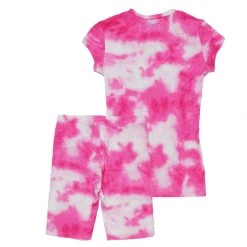 WOMENS ACTIVE SHORT SETS LAILA TIE DYE BIKE SHORT SET-PINK 11 WOMENS ACTIVE SHORT SETS LAILA TIE DYE BIKE SHORT SET-PINK