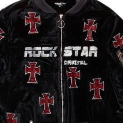 MENS JACKETS Jackets & Outerwear LAZAR VELOUR ZIPPER JACKET-BLACK