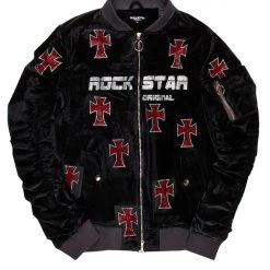 MENS JACKETS Jackets & Outerwear LAZAR VELOUR ZIPPER JACKET-BLACK