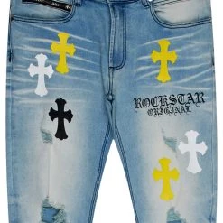 MENS JEANS LEONARD GRAPHIC JEAN-YELLOW