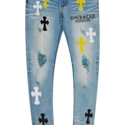 MENS JEANS LEONARD GRAPHIC JEAN-YELLOW