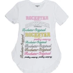 WOMENS TEES Best Seller LOGO MANIA OVERSIZED TEE-WHITE