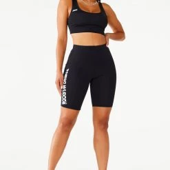 WOMENS ACTIVE SHORT SETS LENA BIKER SET - BLACK