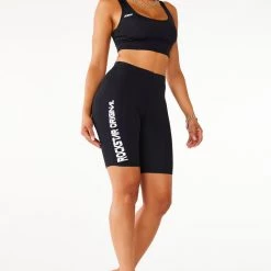 WOMENS ACTIVE SHORT SETS LENA BIKER SET - BLACK