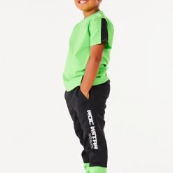 BOYS TRACK SETS KIDS WADE T-SHIRT TRACK SET- GREEN New Arrivals