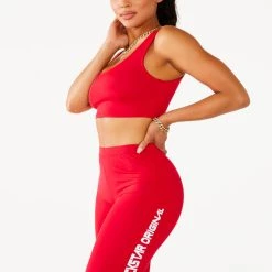 WOMENS ACTIVE SHORT SETS LENA BIKER SET - RED
