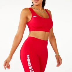 WOMENS ACTIVE SHORT SETS LENA BIKER SET - RED