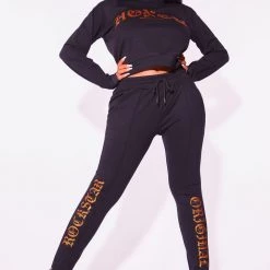 WOMENS TRACK SETS HONEY TRACKSET-BLACK