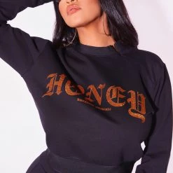 WOMENS TRACK SETS HONEY TRACKSET-BLACK 16 WOMENS TRACK SETS HONEY TRACKSET-BLACK