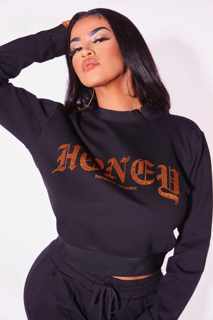 WOMENS TRACK SETS HONEY TRACKSET-BLACK 7 WOMENS TRACK SETS HONEY TRACKSET-BLACK