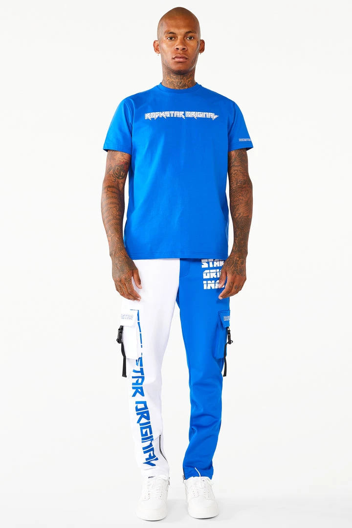 MENS TRACK SETS PAYNE T-SHIRT TRACK SET- ROYAL BLUE/WHITE 2 MENS TRACK SETS PAYNE T-SHIRT TRACK SET- ROYAL BLUE/WHITE